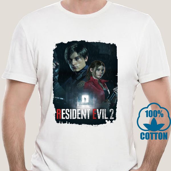 

0469a slimerland short-sleeve cotton resident-evil-2-poster- tshirt for men sport hooded sweatshirt hoodie