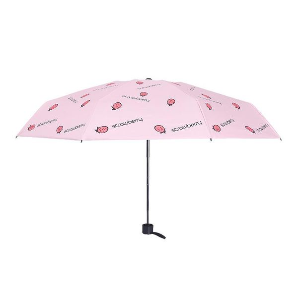

windproof sunny or rainy woman umbrella lovely strawberry folding uv protection wind resistant parasol windproof sunny wmtede xhhair