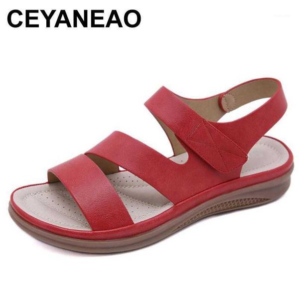 

ceyaneao 2020 summer shoes women retro women beach sandals round head slope comfortable light sandals casual shoes1, Black
