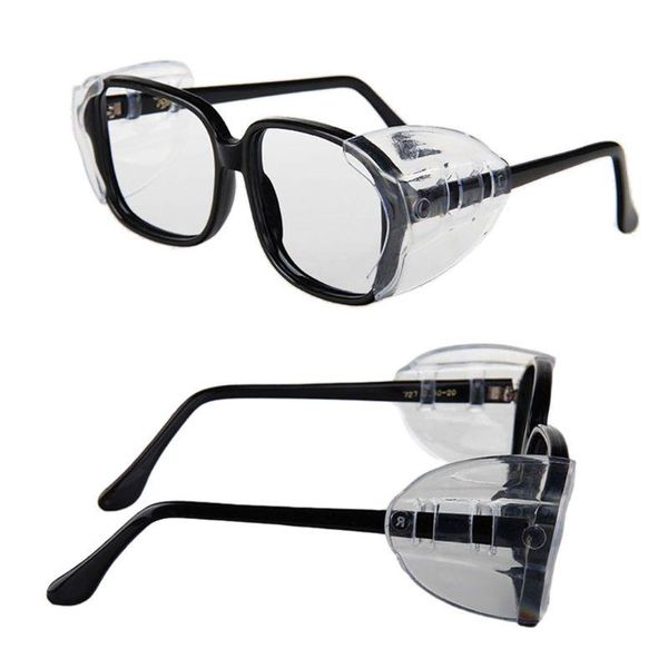 

fashion sunglasses frames 6 pairs safety eye glasses side shields clear flexible slip on eyeglasses shield 649c, Black