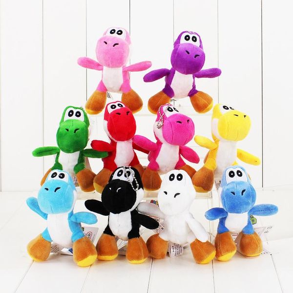 

pendants with keychains stuffed dolls super mario bros yoshi plush phone chain toy cute dinosaur animal doll soft stuffed doll