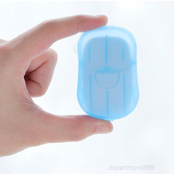 

a-disposable anti dust mini travel washing hand bath cleaning portable boxed foaming soap paper scented sheets 20pcs/box dhf329