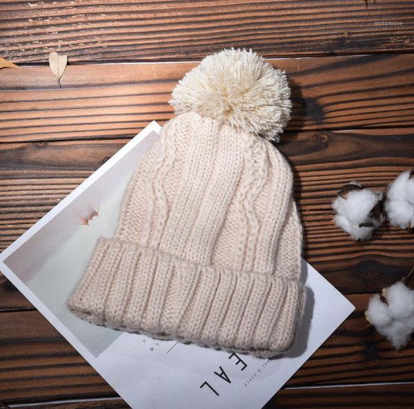 

beanie/skull caps 2021 winter women twist woolen pom knitted hat warm thicker solid snow ski beanies skullies caps1, Blue;gray