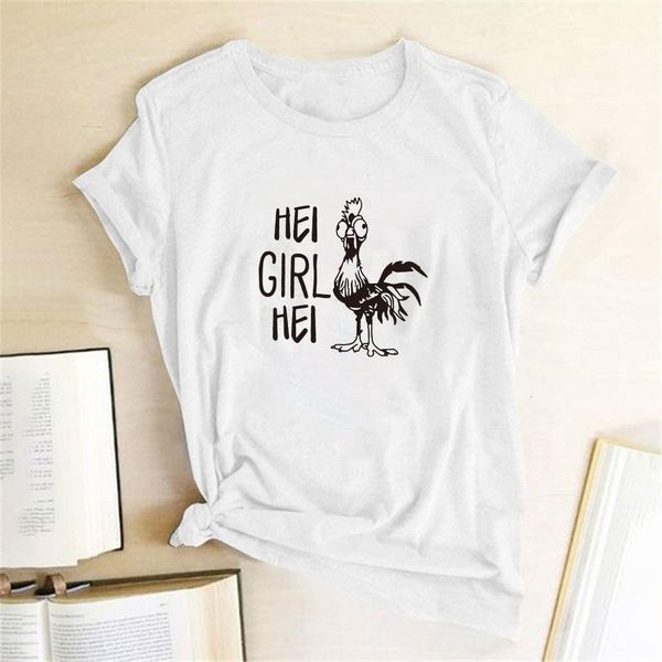 

hei girl hei cock letter print t-shirts women shirts casual graphic tees women funny tee shirt femme vogue mujer camisetas, White