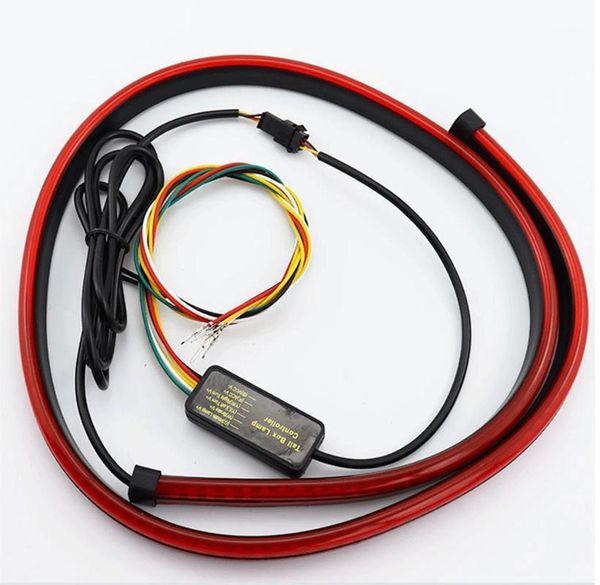 

12v car brake led red lights warning signal led strips 103cm high mount ssignal lamp car styling1