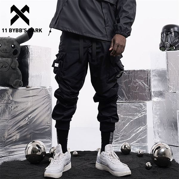 

11 bybb's dark hip hop fashion cargo pants multi pockets streetwear casual sweatpants 2020 harajuku joggers men trousers harem lj201104, Black