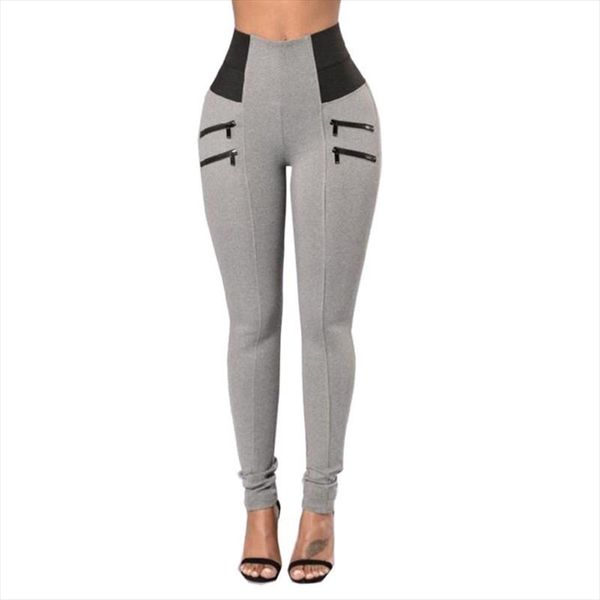 

2020 women leggings trousers workout elastic fashion casual pants women high waist stretch leggings 25, Black