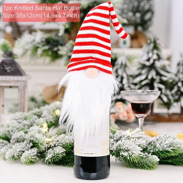 

christmas wine bottle cover merry christmas decor for home table 2020 christmas ornament navidad xmas gift happy new year 2021 bbyirs
