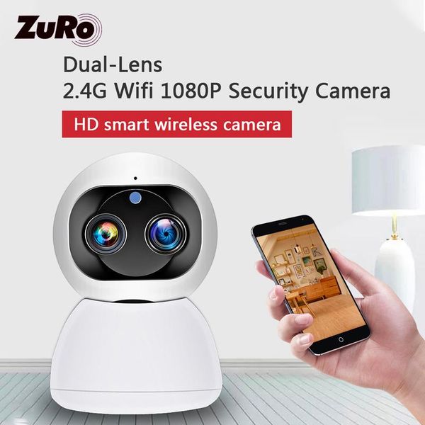 

zuro dual camera lens network camera with night vision motion detection recorder ptz ip wifi record