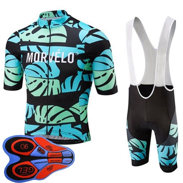 

2020 men morvelo team cycling jersey bib shorts sets men summer quick dry mtb bicycle uniform road bike sportwear ropa ciclismo y090301, Gray