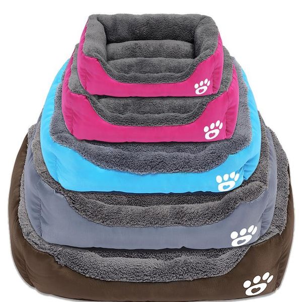 

pet sofa dog bed soft fleece warm dog house waterproof bottom for small medium large dogs cats beds hou sqcalr