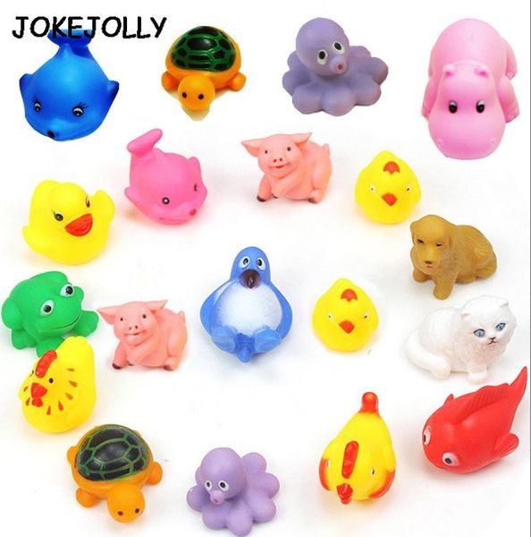 

10pcs set cute baby bath toys wash play animals soft rubber float sqeeze sound toys for baby gyh sqckyg pingtoy