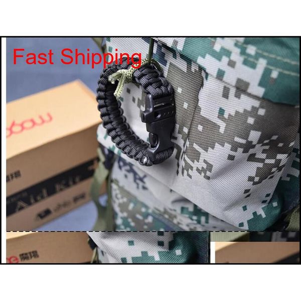 

self-rescue paracord parachute cord bracelets survival bracelet camping travel kit hand made survival paracord bracelets charm kjcnr