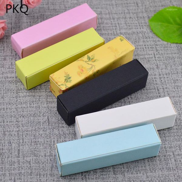 

gift wrap 7 colors 2x2x8.5cm paper box for lipstick essential oil perfume sprays sample party favor packaging1