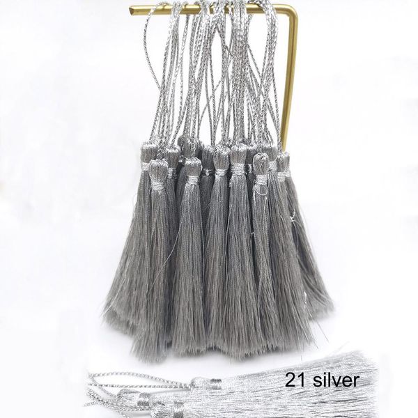 

32pcs polyester 13cm silk tassels fringe spike tassels hanging curtains mix pick for sewing decor diy jewelry making 32 colors h bbycdn