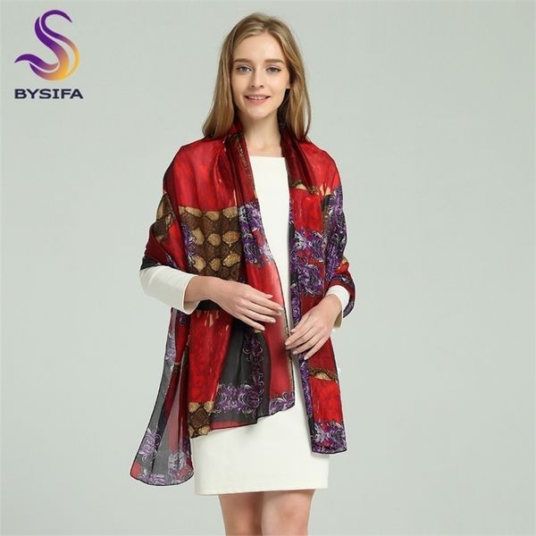 

new coffee red snakeskin silk scarf shawl women spring fall long scarves wraps winter summer 100% pure silk scarf cape 180*110cm y201024, Blue;gray
