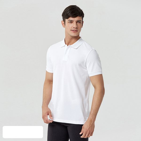 

brand men's t shirt pure mercerized cotton t-shirt for male lapel leisure short sleeve tshirt kg-282, White;black