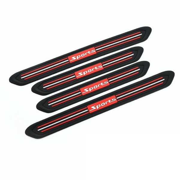 

4pcs rubber car door scuff plate sill cover panel step protector accessories