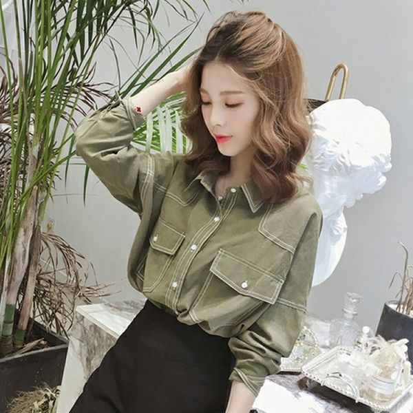 

2021 new vintage shirts clothes spring summer fashion korean blouse long women's blouses bw84, White