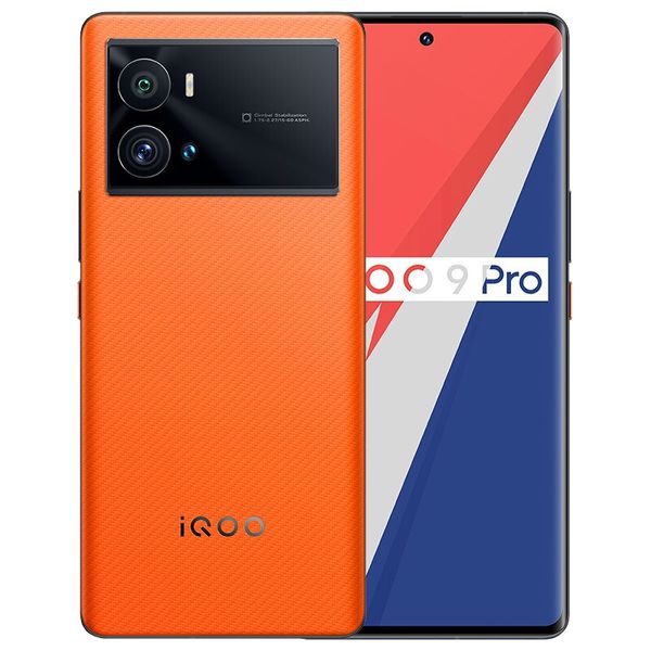 Original Vivo IQOO 9 Pro 5G Mobiltelefon 8 GB RAM 256 GB ROM Octa Core Snapdragon 8 Gen 1 50 MP NFC Android 6,78 Zoll 2K AMOLED Vollbild-Fingerabdruck-ID Face Wake Smart Mobiltelefon