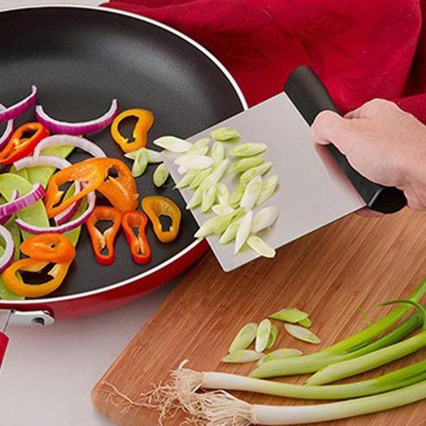 

baking & pastry tools bench scraper knife stainless steel kitchen metal dough cutter icing smoother cake decorating chopper