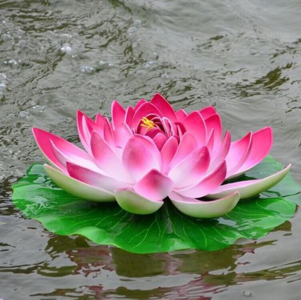 

17 cm artificial decorations lotus flower diy craft fish tank water pool flower christmas for wedding party decoration