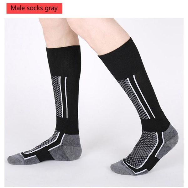 

camping hiking soccer soft socks thicker cycling sock outdoor winter warm thermal ski stocking running snowboard climbing, Black
