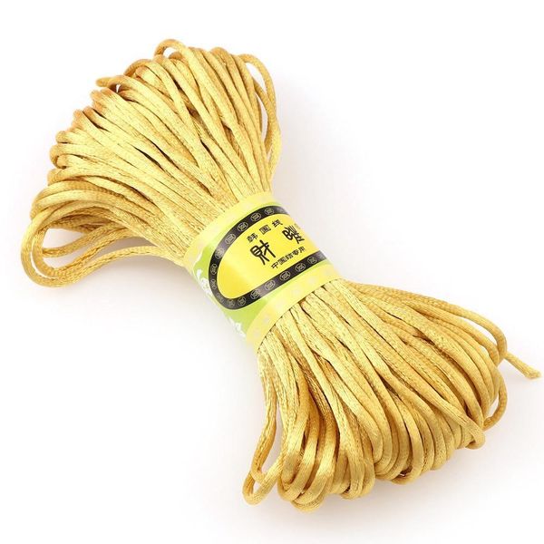 

20m lot braided macrame silk macrame cord rope thread wire 2mm diy chinese knot satin nylon bracelets making findings beading h qyldje