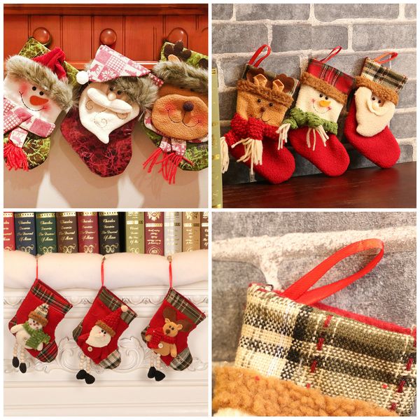 

interior santa claus socks 3 different and styles of christmas gift bags festival scene decoration t3i51002