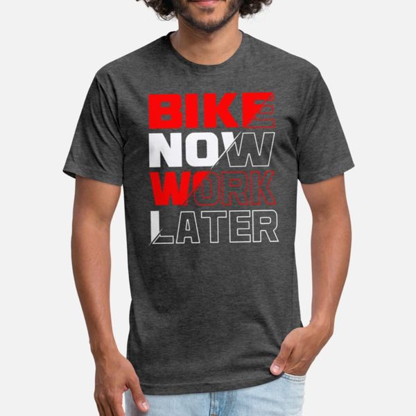 

bike now work later cyclist slogan t shirt retro plus size tracksuit hoodie sweatshirt