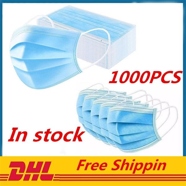 

factory3u5fstock disposable face mask with elastic ear in loop 3 ply breathable and comfortable for blocking dust air pollution pr