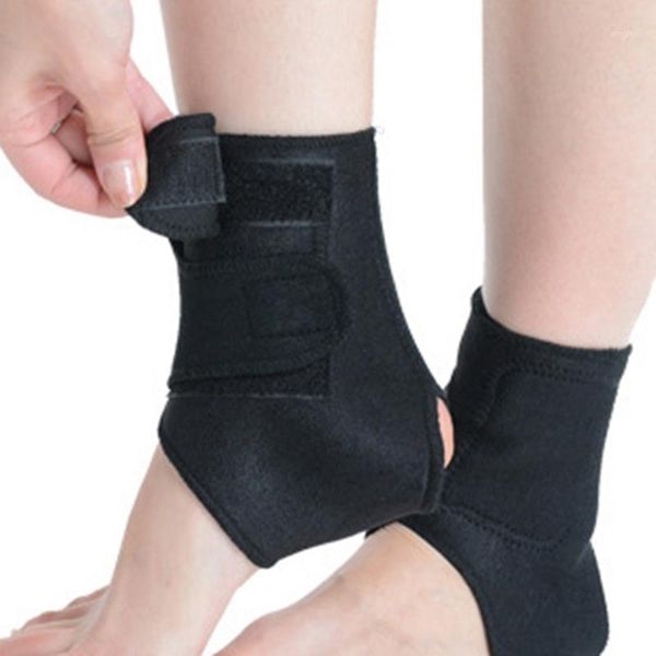 

ankle support adjustable pad elastic breathable brace protection of joint sports protector, self-heating warm1, Blue;black