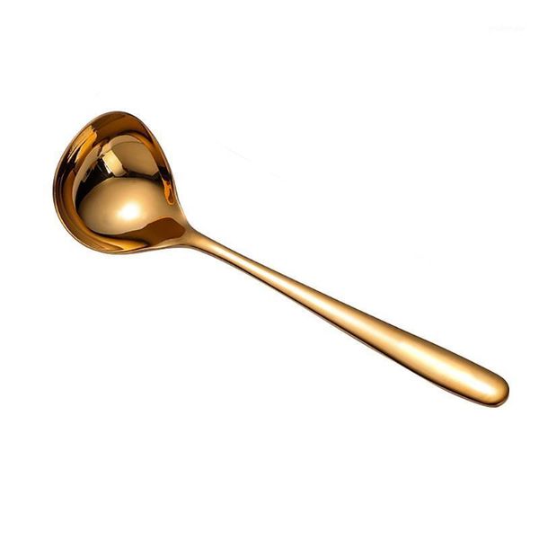 

1pc home kitchen tool long handle multi purpose stainless steel soup spoon rice dinner thicken deep bottom restaurant table1