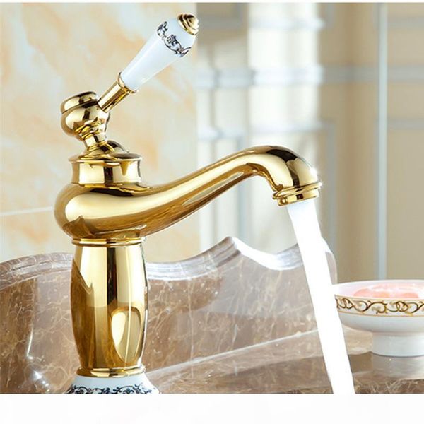 

gold basin tap brass ceramic faucet plate spool holder deck mounted single handle ceramic copper basin faucets