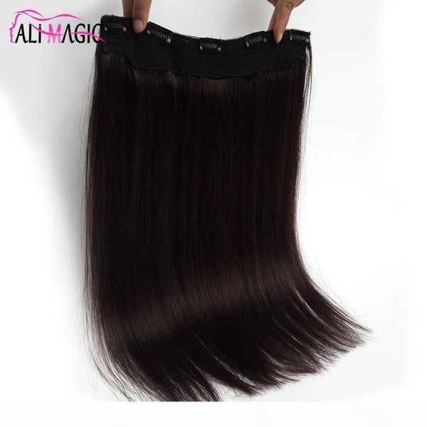 

blond black brown silky straight clip in human hair extensions 100g brazilian indian remy hair for full head