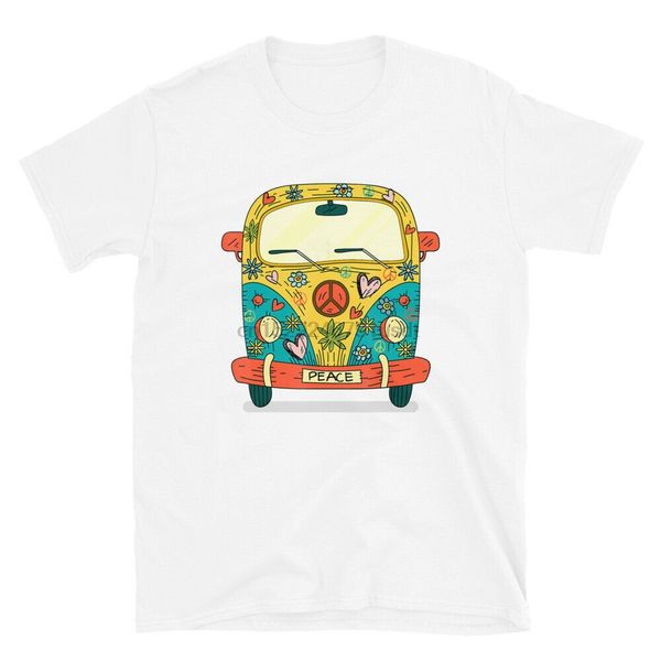 

vintage hippie van flower bus with peace sign gift 60s 70s t-shirt sport hooded sweatshirt hoodie