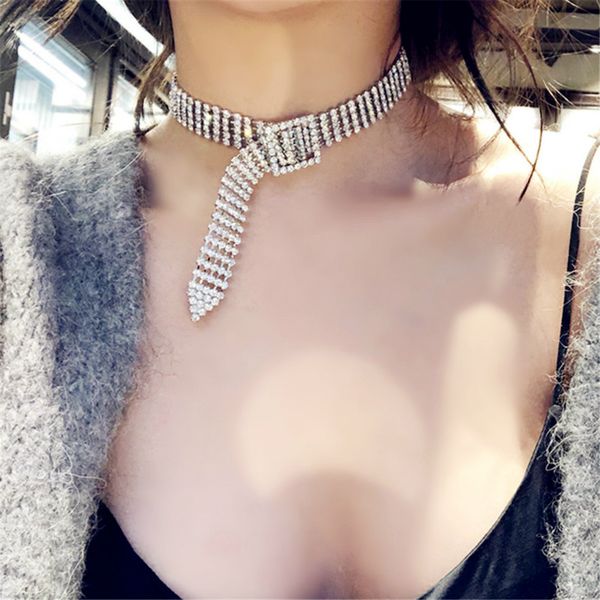 

2019 new arrival fashion women chokers necklaces classic all compatible short necklace for female party jewelry, Silver