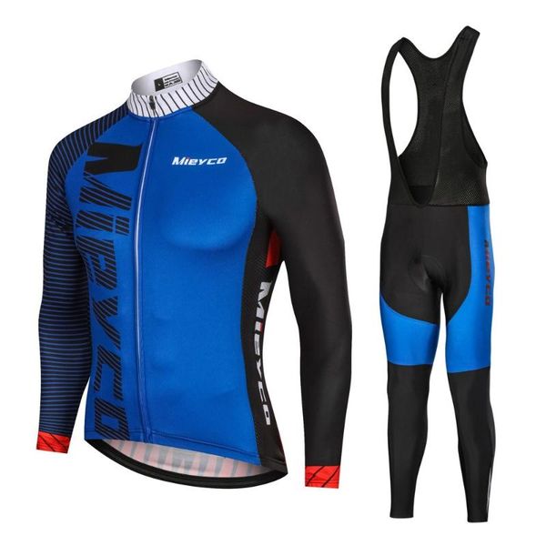 

racing sets cycling jersey 2021 pro team mieyco ropa ciclismo mujer triathlon set mtb clothing spring bib pants bmx suit, Black;blue