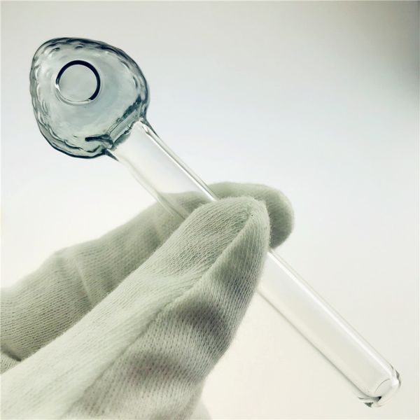 Preço inferior mini tubos de vidro tubo transparente com estilo morango colorido tigela queimadores de óleo de vidro cachimbos de mão mini cachimbos