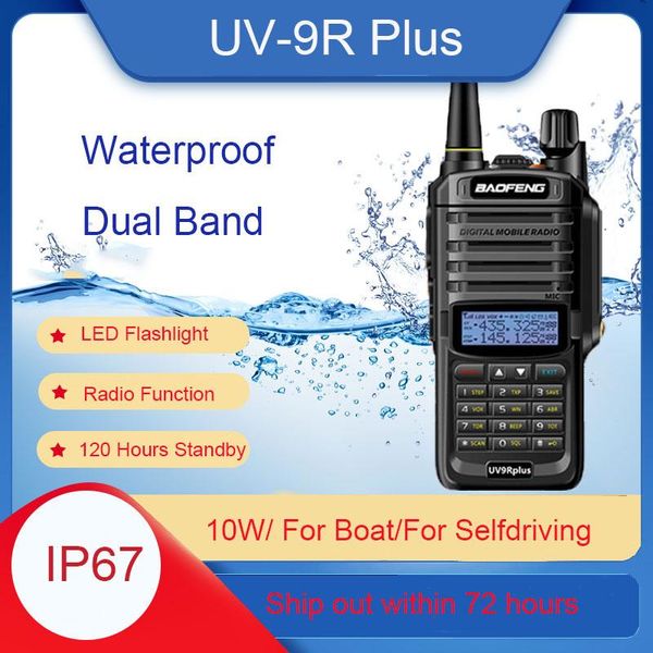 

baofeng uv-9r plus dual band ham radio uv-9r plus waterproof ip67 mobile two way radio portable walkie talkie