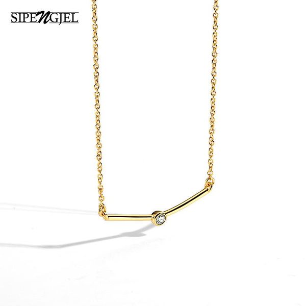 

новая мода cubic zircon simple choker ожерелье корея стиль темперамент ожерелье для женщин свадьба ювелирные изделия 2020, Golden;silver