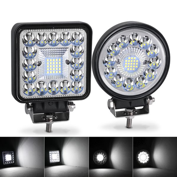 2 adet LED Çalışma Işık Bar 99 W 123 W Çalışma 12 V 24 V Offroad Spot Kiriş Sis Işıkları 4x4 Kamyon Traktör Tekne 4WD SUV ATV UTV Beyaz