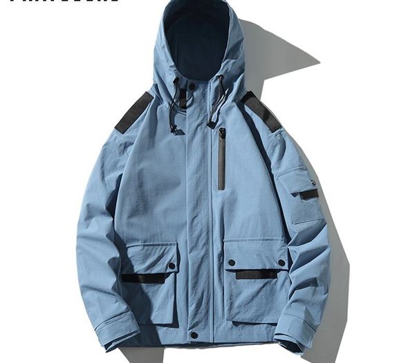 

2019 new jacket men spring autumn casual solid zipper bomber jackets streetwear overcoat mens thin pilot hooded jacket size 5xl, Black;brown