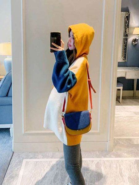 

sweater spring 2020 and autumn loose hoodie materni top, White