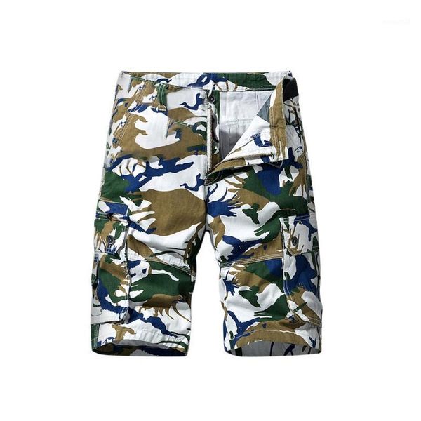 

men's shorts kancoold men summer button comouflage print cotton multi-pocket overalls casual cargo pants sweatpants jul91, White;black