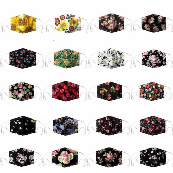 

factory3d black cotton designer printed mask women pm2.5 men masks face fashion dustproof design jnve