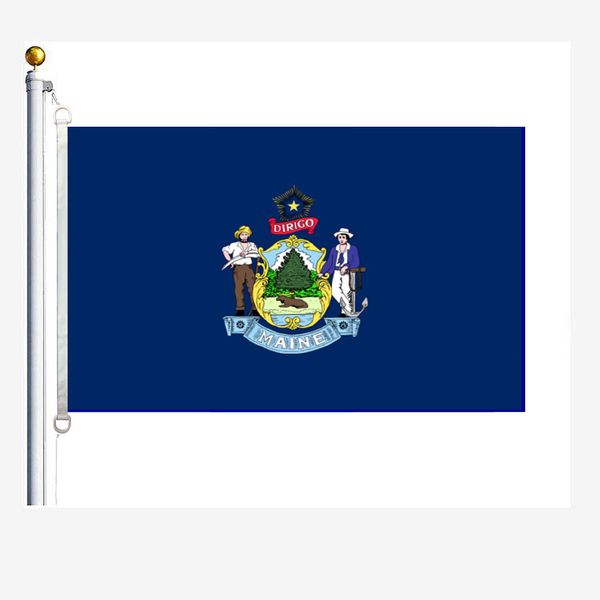 

maine, maine flags 90 x 150 cm, 100 % polyester, digitaldruck