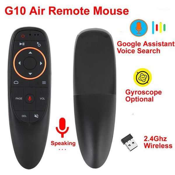 

remote controlers g10 air mouse 2.4ghz wireless voice control ir learning 6-axis gyroscope support google assistant search for tv box1