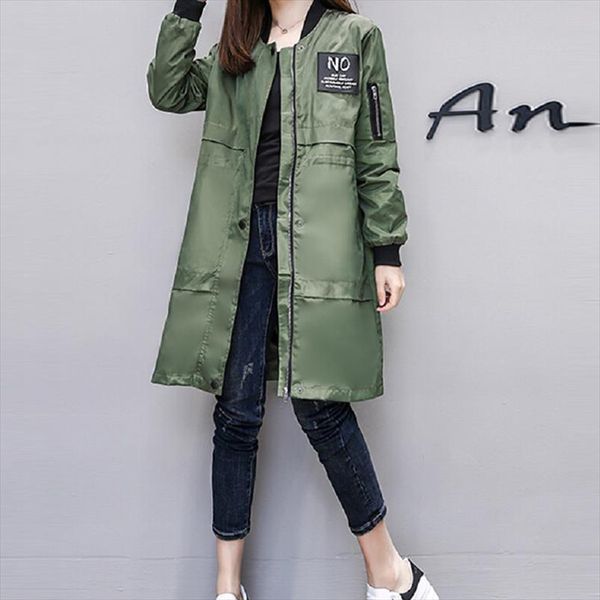 

trench coat for women streetwear long sleeve zipper female spring raincoats casaco feminino moletom army green womens clothing, Tan;black