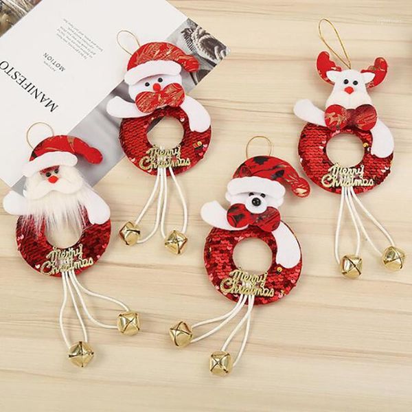 

christmas decorations doll bell pendant fabric small bell tree decoration xmas party decor christmas gift pendant1